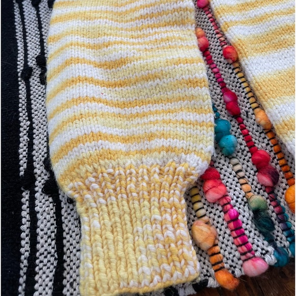 Crochet Knit Sweater Handmade Grandma Cottagecore Chunky Winter - Picture 4 of 16